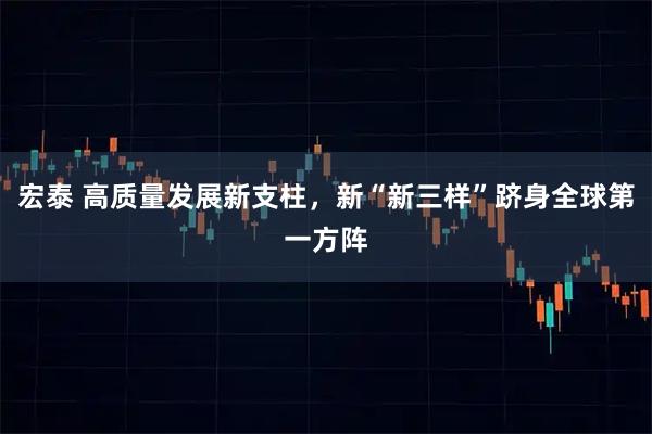 宏泰 高质量发展新支柱，新“新三样”跻身全球第一方阵