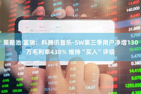策略池 富瑞：料腾讯音乐-SW第三季用户净增130万毛利率438% 维持“买入”评级