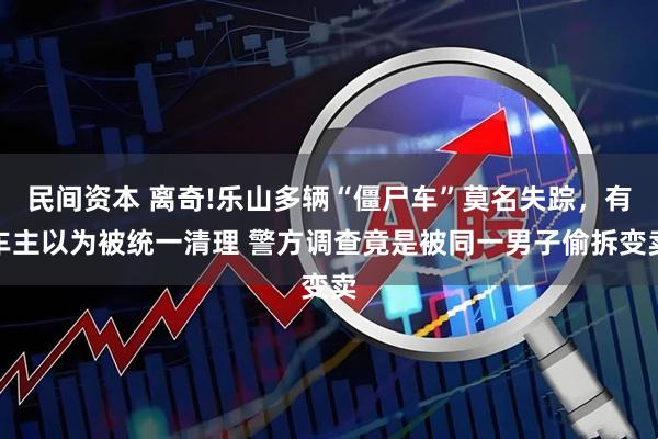 民间资本 离奇!乐山多辆“僵尸车”莫名失踪，有车主以为被统一清理 警方调查竟是被同一男子偷拆变卖